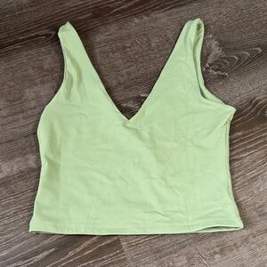 Mint Green V-Neck Women's Top